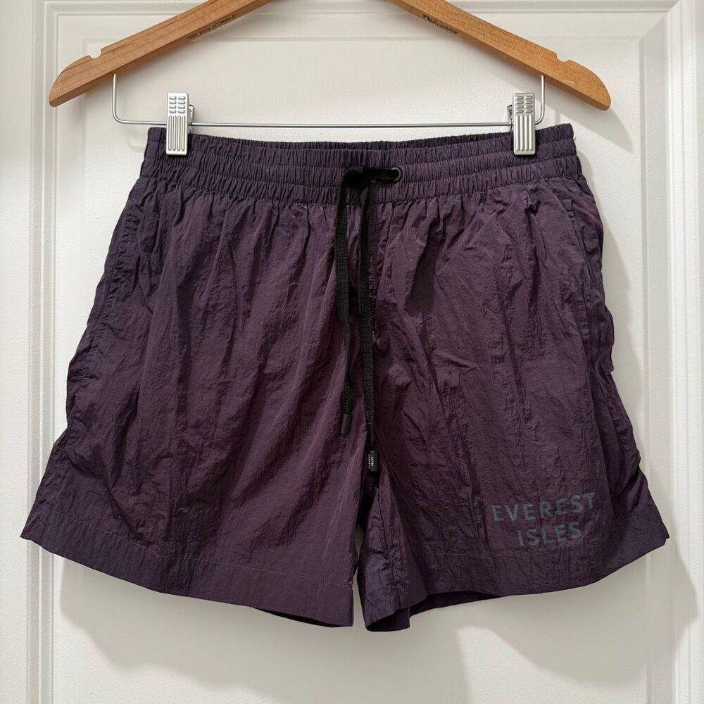 Everest Isles nylon swim shorts in a dark purple Size S